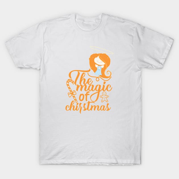 Snow Angel Christmas design T-Shirt by Sticker deck